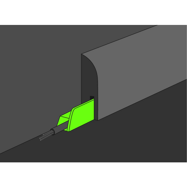 Leistenclip grün für SL 2, HL 1, HL 2 und HL 3, inkl. Schrauben und Dübel, 24 Stück für 10 lfm