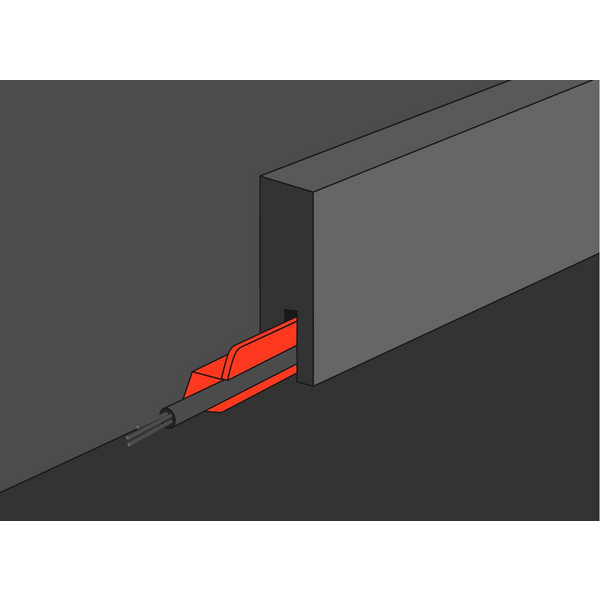 Leistenclip rot für SL 4, SL 5, SL 17, SL 18 und SL 20, inkl. Schrauben und Dübel, 24 Stück für 10 lfm