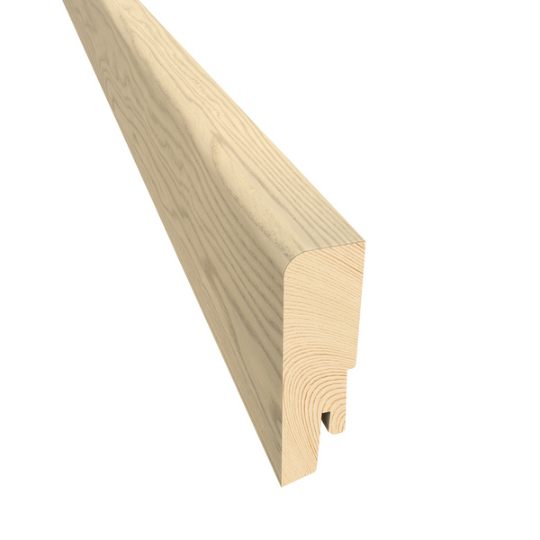 Sockelleiste furniert Esche weiss 2400x16x60mm