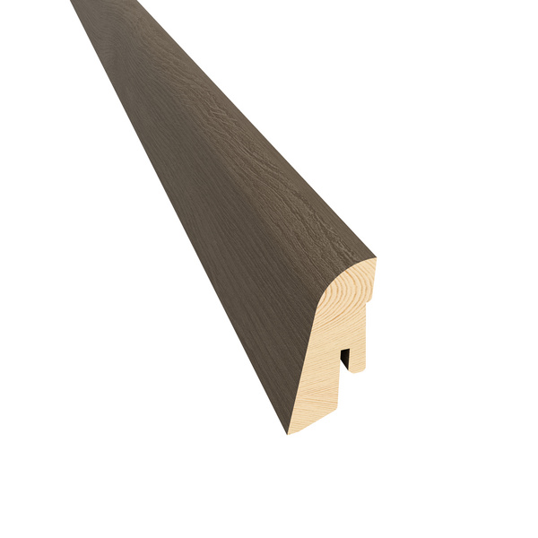 Sockelleiste furniert Eiche Faded Black 2400x19x40mm