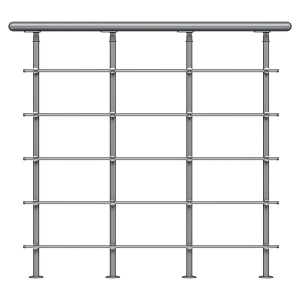 Brüstungsgeländer Startpaket Oslo Material Metall, pulverbesch., grau Edelstahlstäbe,Verpackungseinheit 1 m