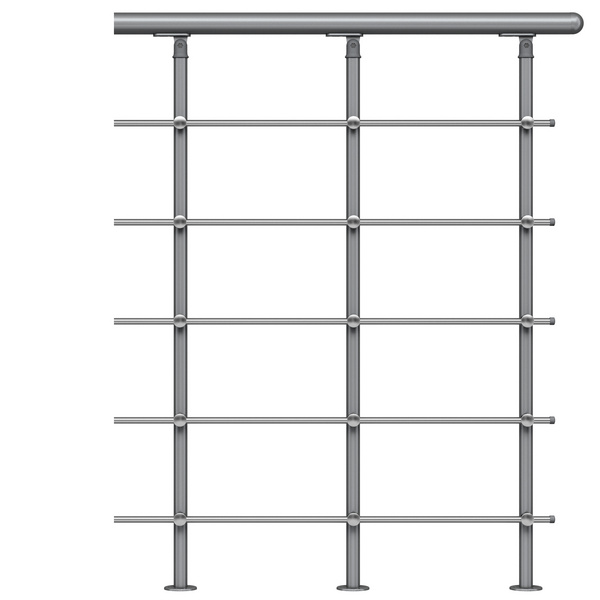 Brüstungsgeländer Erweiterungspaket Oslo Material Metall, pulverbesch., grau Edelstahlstäbe,Verpackungseinheit 1 m