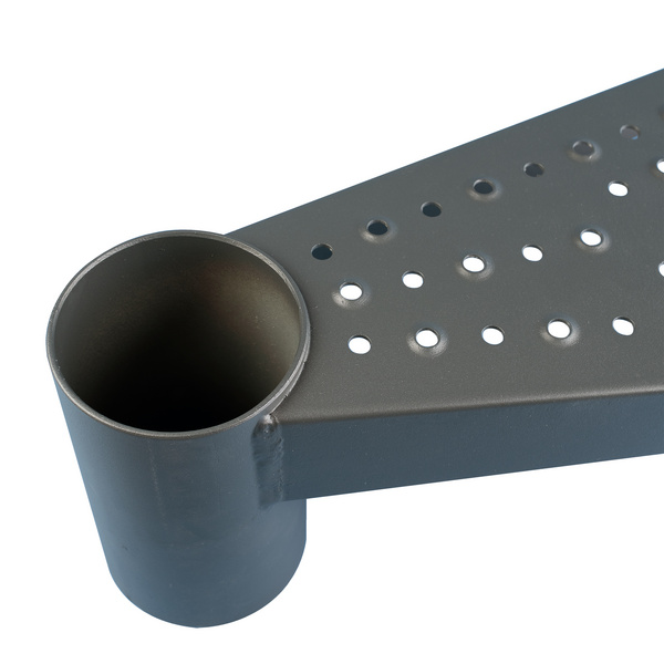 Außenspindeltreppe Gardenspin komplett Anthrazit m. 15 Stufen Metall Ø 125cm Geschossh. 328-376cm li- o rechtslfd
