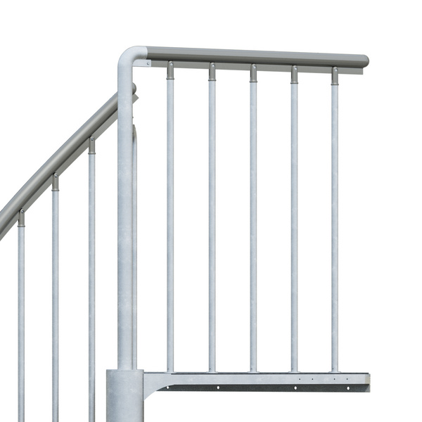 Außenspindeltreppe Gardenspin m. Trimax-Stufen links- oder rechtslfd.