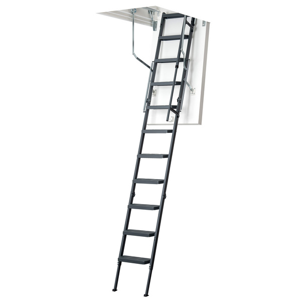 Bodentreppe clickFIX comfort, Leiter aus Stahl 3tlg, lichte Raumhöhe bis 264 cm