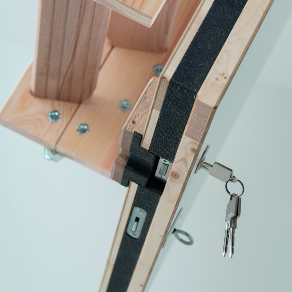 Bodentreppe F30, Sondermaß F30 - Kastenhöhe 19,1cm bis 33,9cm (Leiter 3tlg)