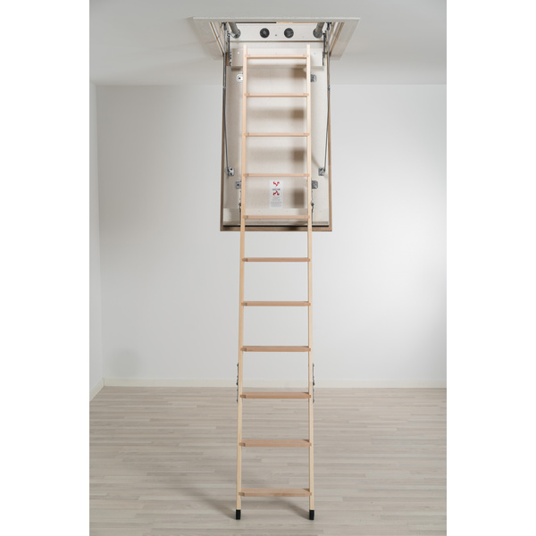 Bodentreppe F90, Sondermaß F90 - Kastenhöhe 58,5 bis 80cm, inkl. 2 Stufen zusätzlich (Leiter 3tlg)