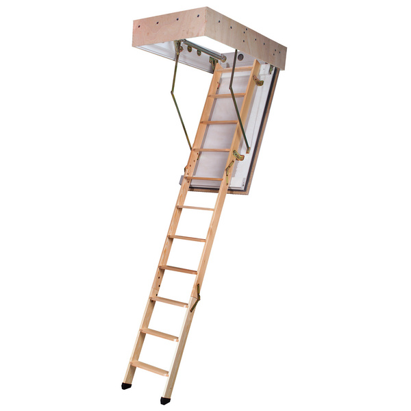 Bodentreppe F90, Sondermaß F90 - Kastenhöhe 58,5 bis 80cm, inkl. 2 Stufen zusätzlich (Leiter 3tlg)