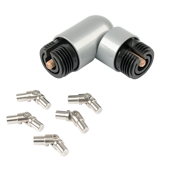 PS 060 Eckverbindungsset, Eckverbindung, Handlauf Aluminium / Edelstahl
