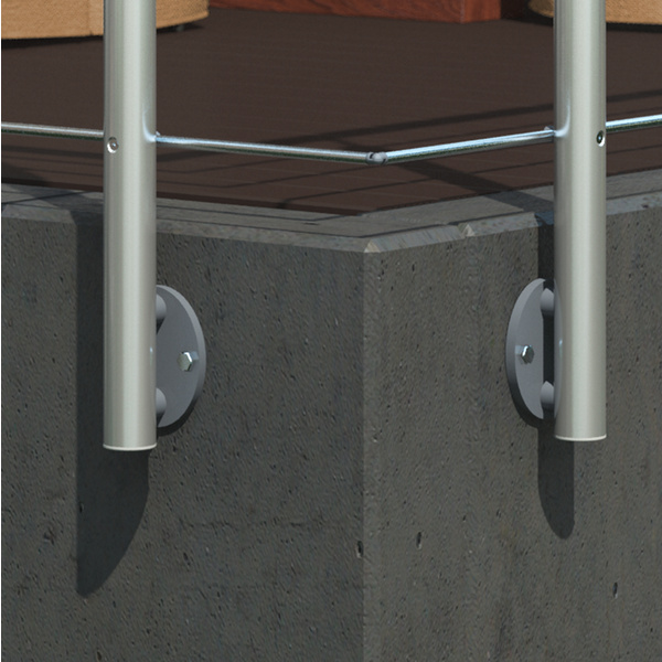 PS 011 Geländerset, Wandmontage, Handlauf Aluminium / Edelstahl