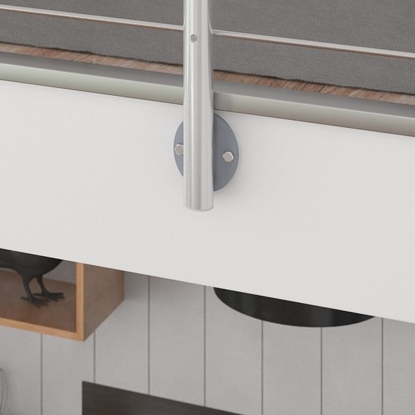PS 031 Geländer-Set mit Buchehandlauf, 150 cm, Wandmontage