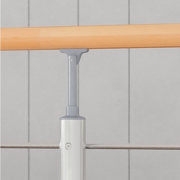 PS 031 Geländer-Set mit Buchehandlauf, 150 cm, Wandmontage