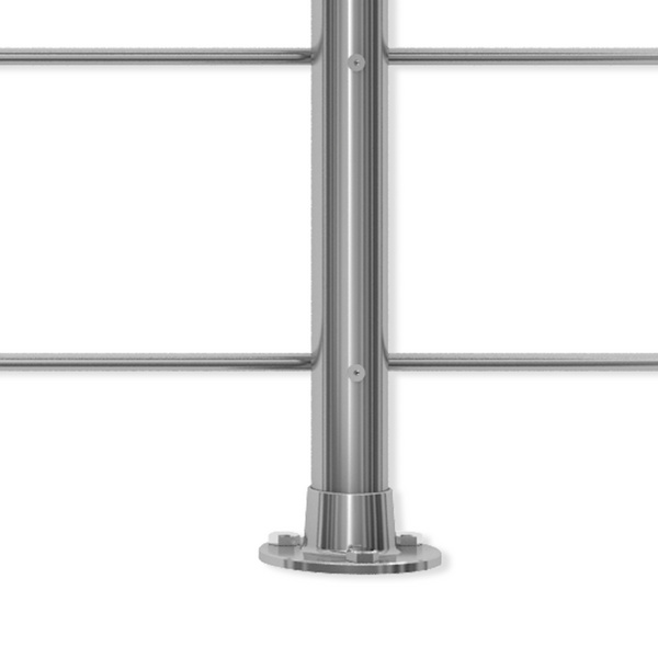 PS 500 Geländer-Set Edelstahl 1,50m, für Bodenmontage