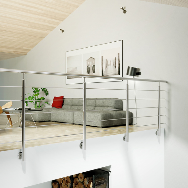 PS 501 Geländer-Set Edelstahl 1,50m, für seitl.Montage