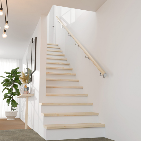 PS 3/50 - Handlauf Fichte unbehandelt, Länge 200 cm, Handlauf rund Ø 50 mm