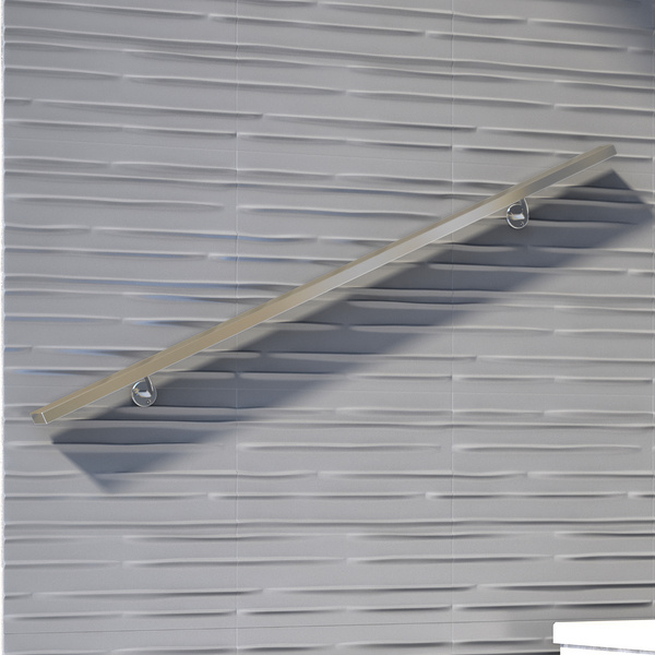 PS 303 Handlauf-Set Aluminium eckig 1,50 m