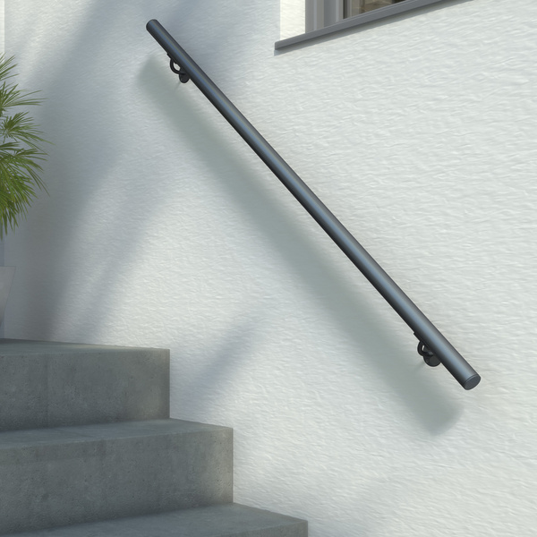 PS 153 Handlaufset, Wandmontage, Handlauf Aluminium