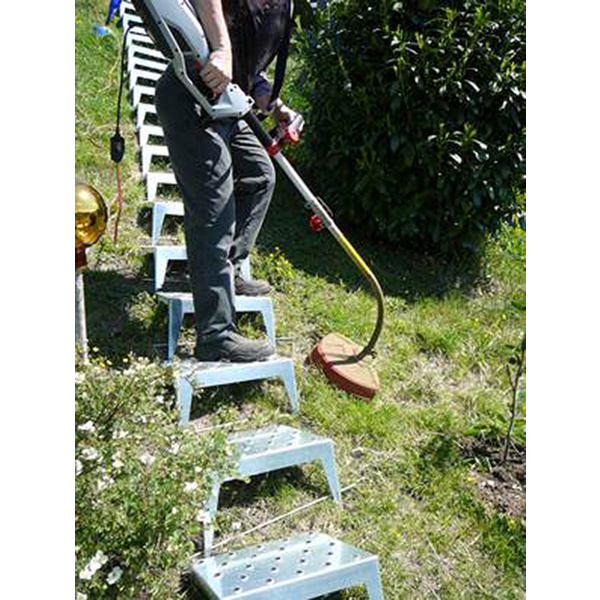 Hangstufe 25 x 36,50cm Stahl verz. ohne Griffmulde Oberfläche gelocht