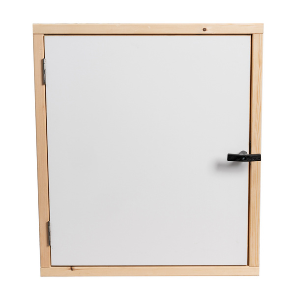 Kniestocktüren F 30, 11,5 cm Türrahmen aus Holz, Tür CPL Platte, U-Wert 0,96, weiß lasiert Deckenöffnung 80 x 56 cm