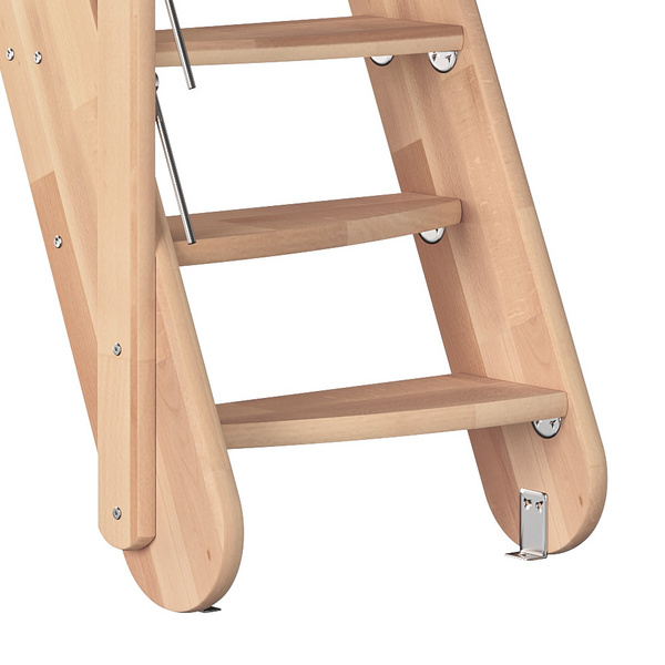 Raumspartreppe Bern Buche versi. gerade Treppenbreite 63 cm für GH 285 cm