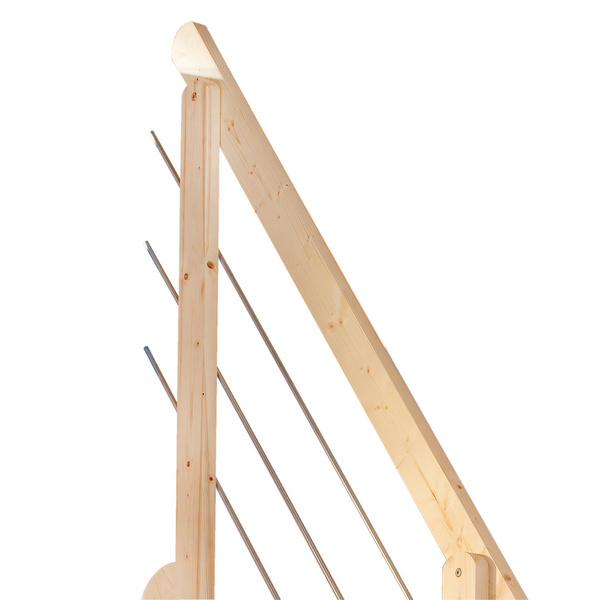 Raumspartreppe Bern Fichte unbeh. gerade Treppenbreite 63 cm für GH 285 cm