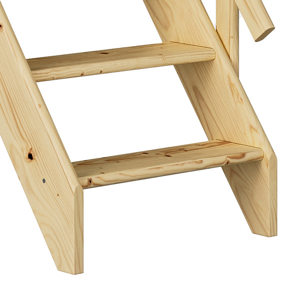 Raumspartreppe Burgau Fichte unbeh. gerade Treppenbreite 63 cm für GH 289 cm