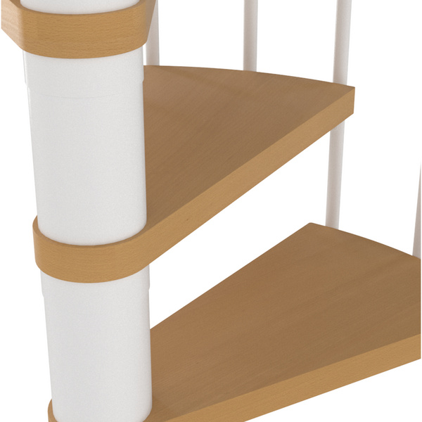 Spindeltreppe Montreal, Ø120cm anthrazit Stufen Multiplexholz , Geschosshöhe 252-282, Einzelstab