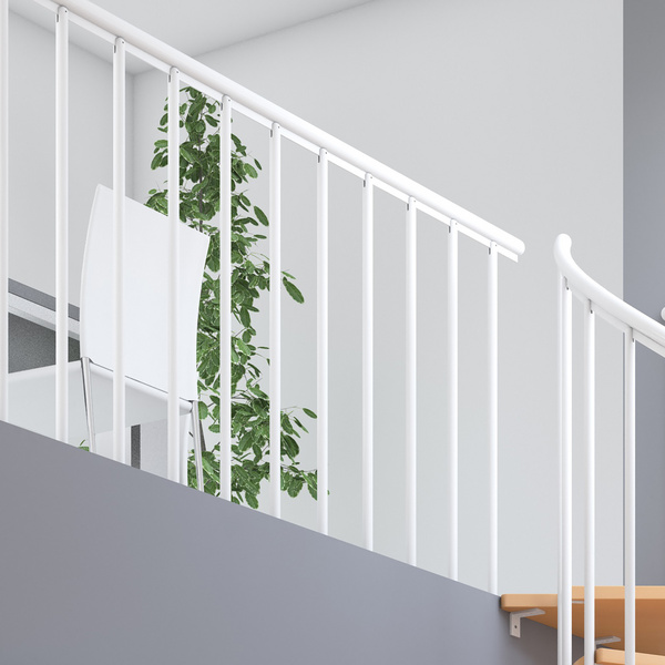 Brüstungsgeländerpaket "Montreal", weiß,Verpackungseinheit 2 m