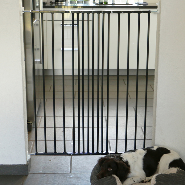 Tierschutzgitter, Metall anthrazit einstellbare Breite 62,5-106,8cm, Höhe 103cm