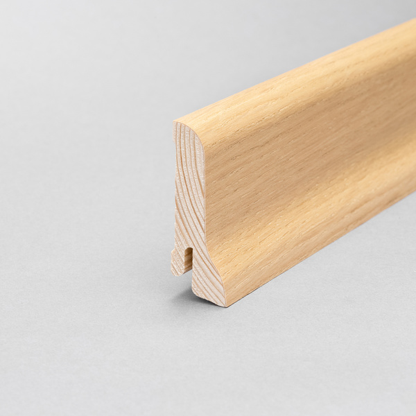 Sockelleiste ExPress 22x60x2400mm, Furnier Eiche natur lackiert matt Clipn.