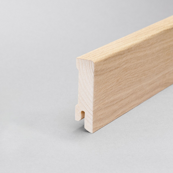 Sockelleiste Modern 16x58x2400mm, Furnier Eiche nat. lack. matt, Clipnut