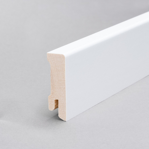 Sockelleiste Modern 16x40x2400mm, Starkfolie weiß, Clipnut