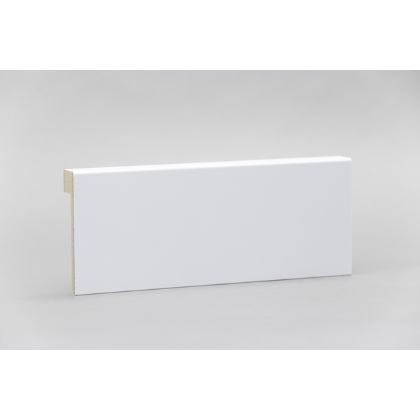 Fliesenabdeckleiste Modern Folie Weiss, MDF uni Feuchtraum