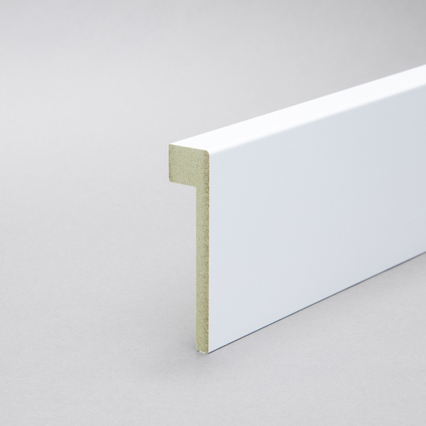 Fliesenabdeckleiste Modern Folie Weiss, MDF uni Feuchtraum