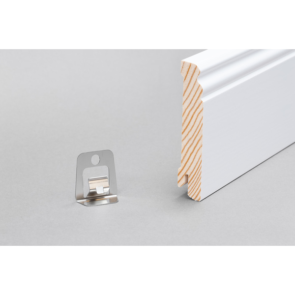 Sockelleiste Altberliner Kiefer weiß, RAL 9016 16x95x2400mm