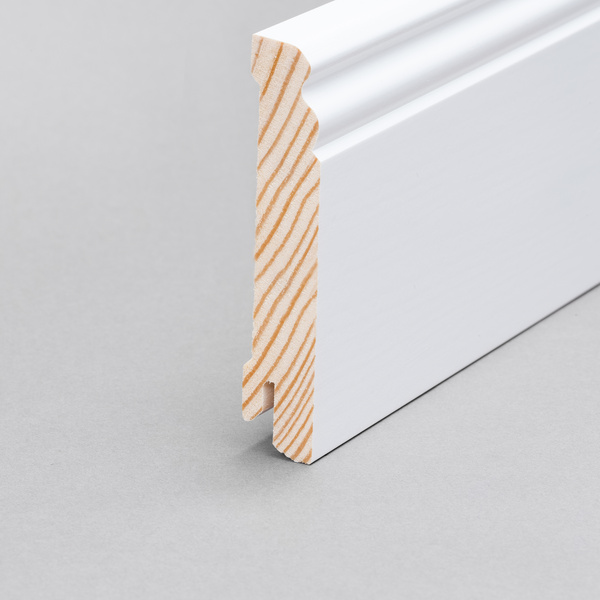 Sockelleiste Altberliner Kiefer weiß, RAL 9016 16x95x2400mm