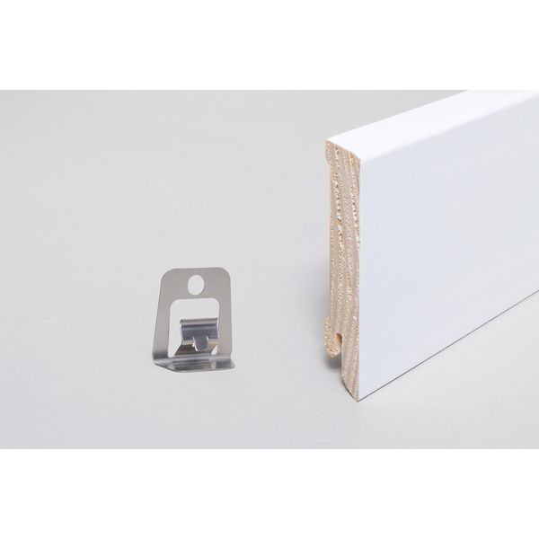 Sockelleiste Kubisch Kiefer weiß, RAL 901616x78x2400mm