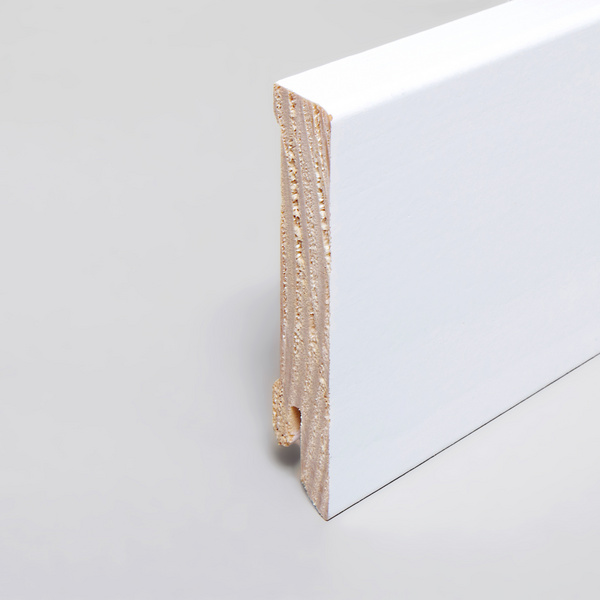 Sockelleiste Kubisch Kiefer weiß, RAL 901616x78x2400mm