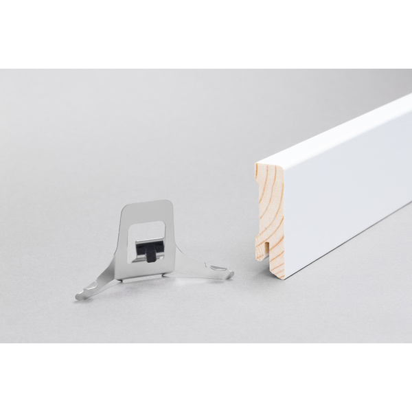 Sockelleiste Kubisch Kiefer Weiss, RAL 9016 kgz.