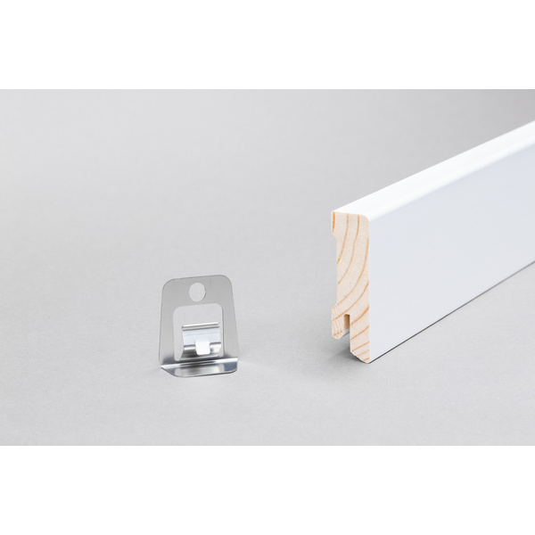 Sockelleiste Kubisch Kiefer Weiss, RAL 9016 kgz.