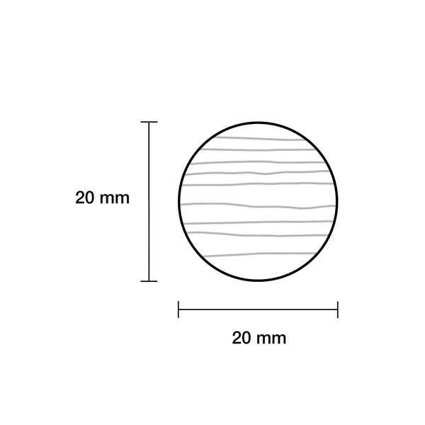 Rundstab Kiefer roh 20x20x2400mm