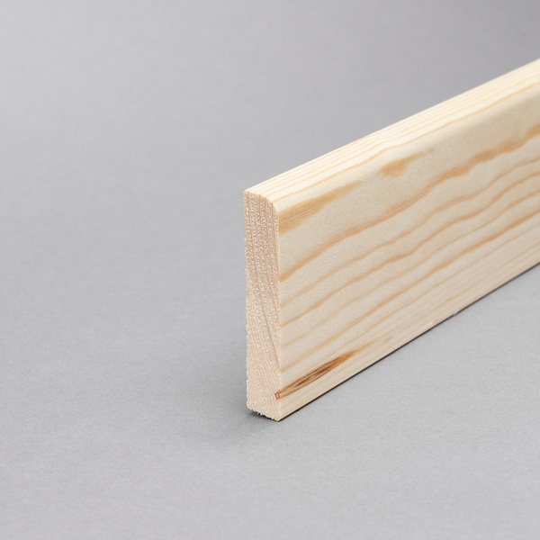 Sockelleiste 10x58x2400mm, Kiefer, roh, abgerundet