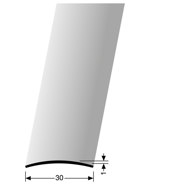 Übergangsprofil PF 451 U 30x1,0mm Edelstahl matt gebürstet