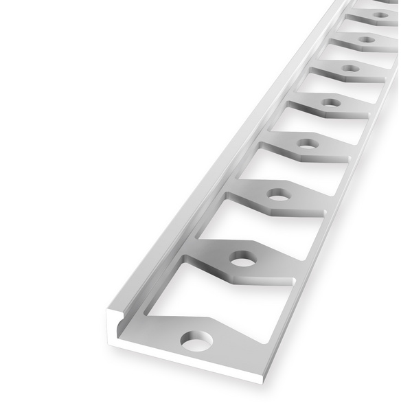 Abschlussprofil PF 301 G geschlossen gestanzt 21x4,5x1,5mm 3mm 2,5m Alu natur