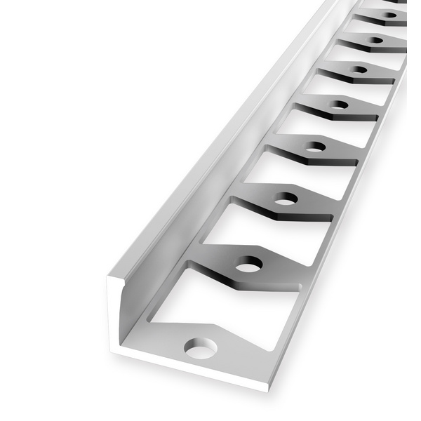 Abschlussprofil PF 306 G geschlossen gestanzt 22,5x16,5x1,5mm 15mm 2,5m Alu natur