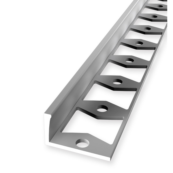 Abschlussprofil PF 306 G geschlossen gestanzt 22,5x16,5x1,5mm 15mm 2,5m Alu eloxiert silber