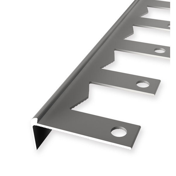 Treppenkantenprofil PF 860 EB offen gestanzt 48x19mm 3mm 2,5m Alu eloxiert edelstahlop.