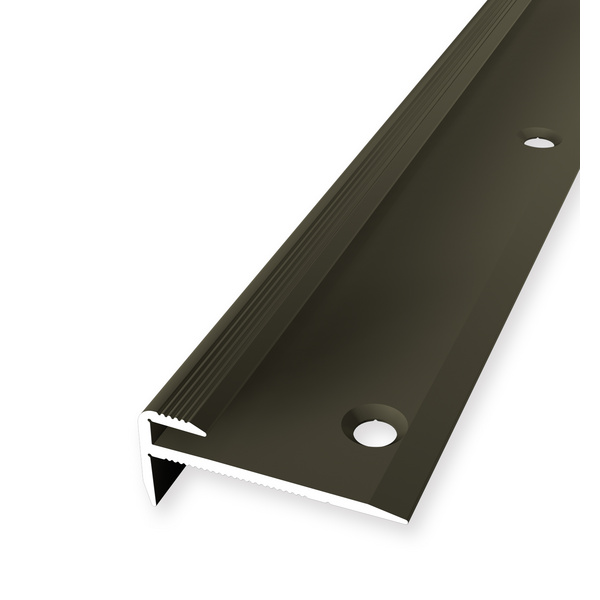 Treppenkantenprofil PF 809 versenkt gebohrt 30x13mm 3mm 1m Alu eloxiert bronze