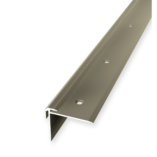 Treppenkantenprofil PF 832 doppelt versetzt versenkt gebohrt 38x35mm 2,0-2,5mm 2,5m Alu eloxiert sand