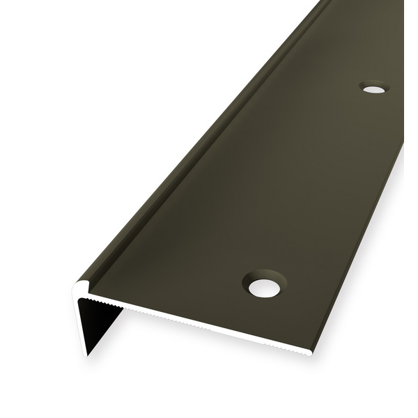 Treppenkantenprofil PF 860 versenkt gebohrt 48x19mm 3mm 2,5m Alu eloxiert bronze
